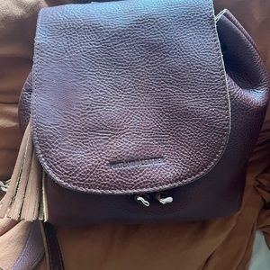 Portland leather goods bucket backpack in nutmeg